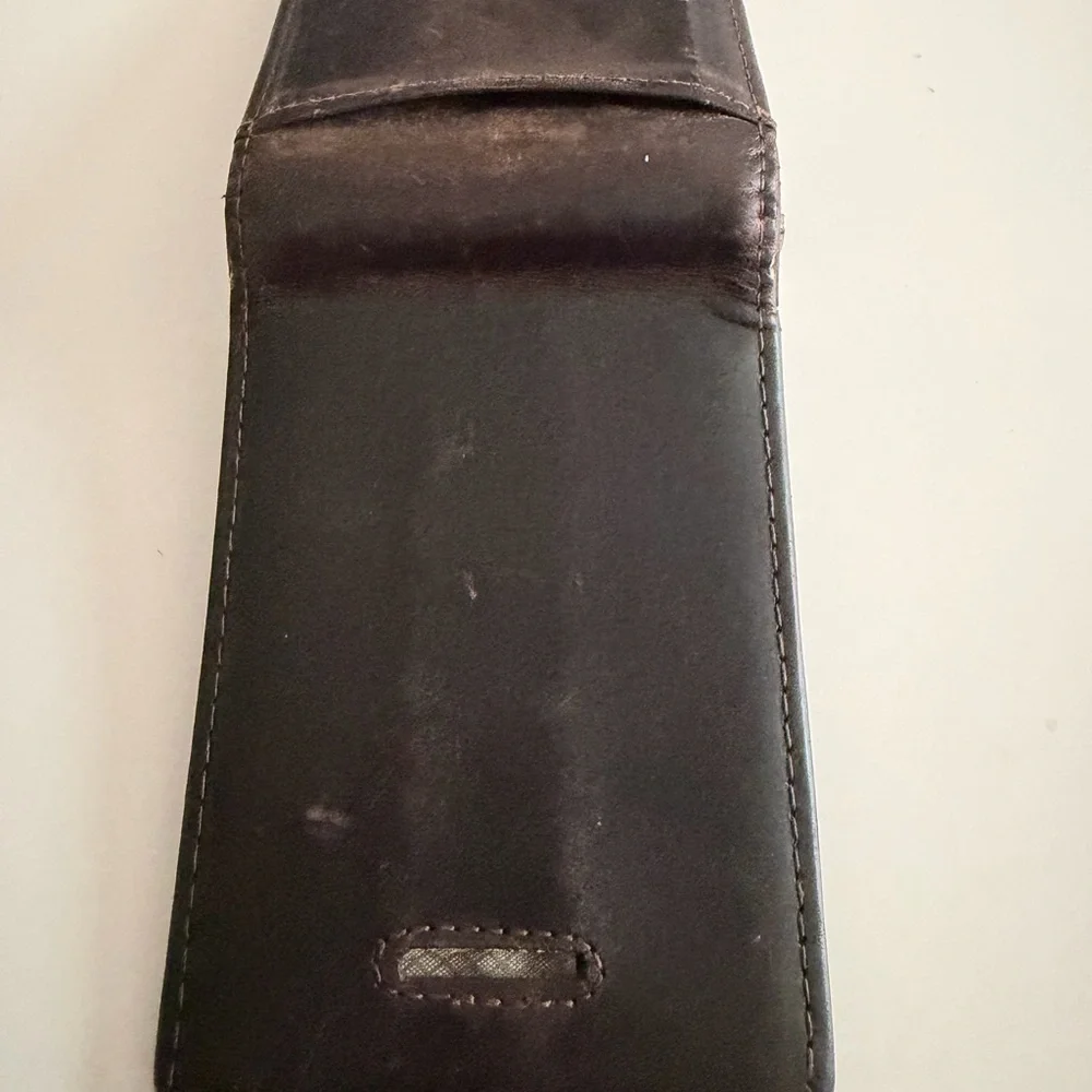 Dark Brown Leather Money Clip Wallet RFID Card Holder Serman Brands